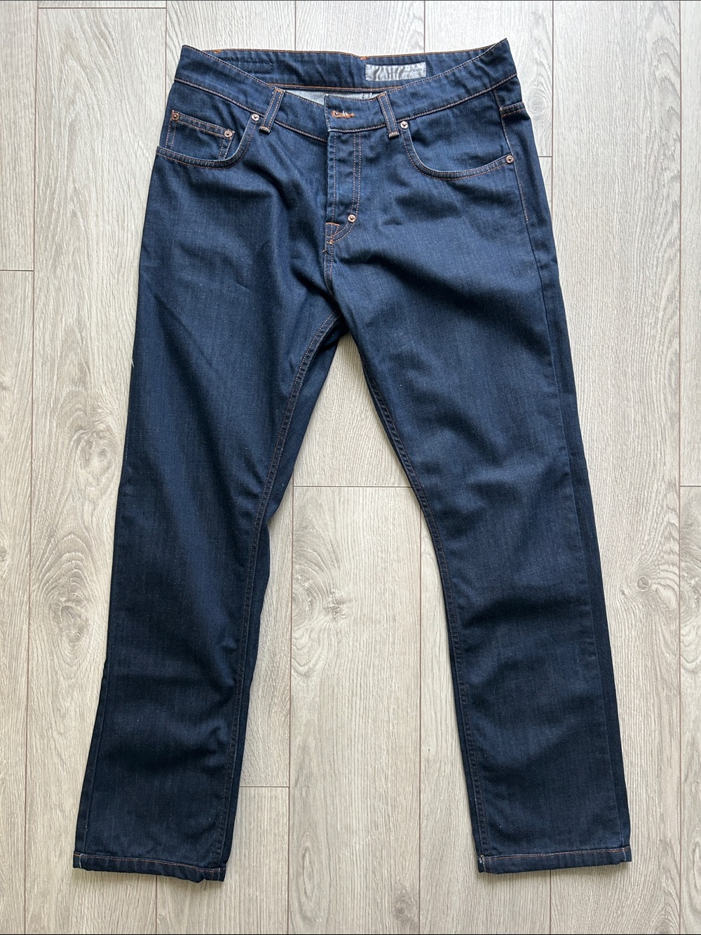 Men's Straight Jeans in Dark Blue